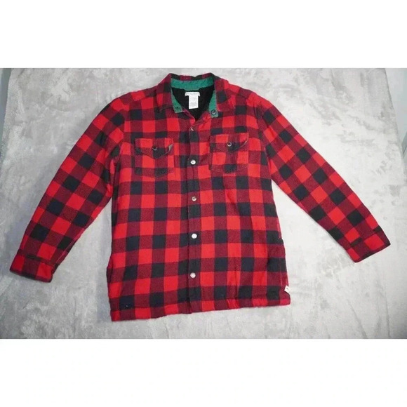 Tommy Bahama Kids Sherpa Lined Flannel Jacket Youth XXL (16) Buffalo Plaid - Picture 7 of 12